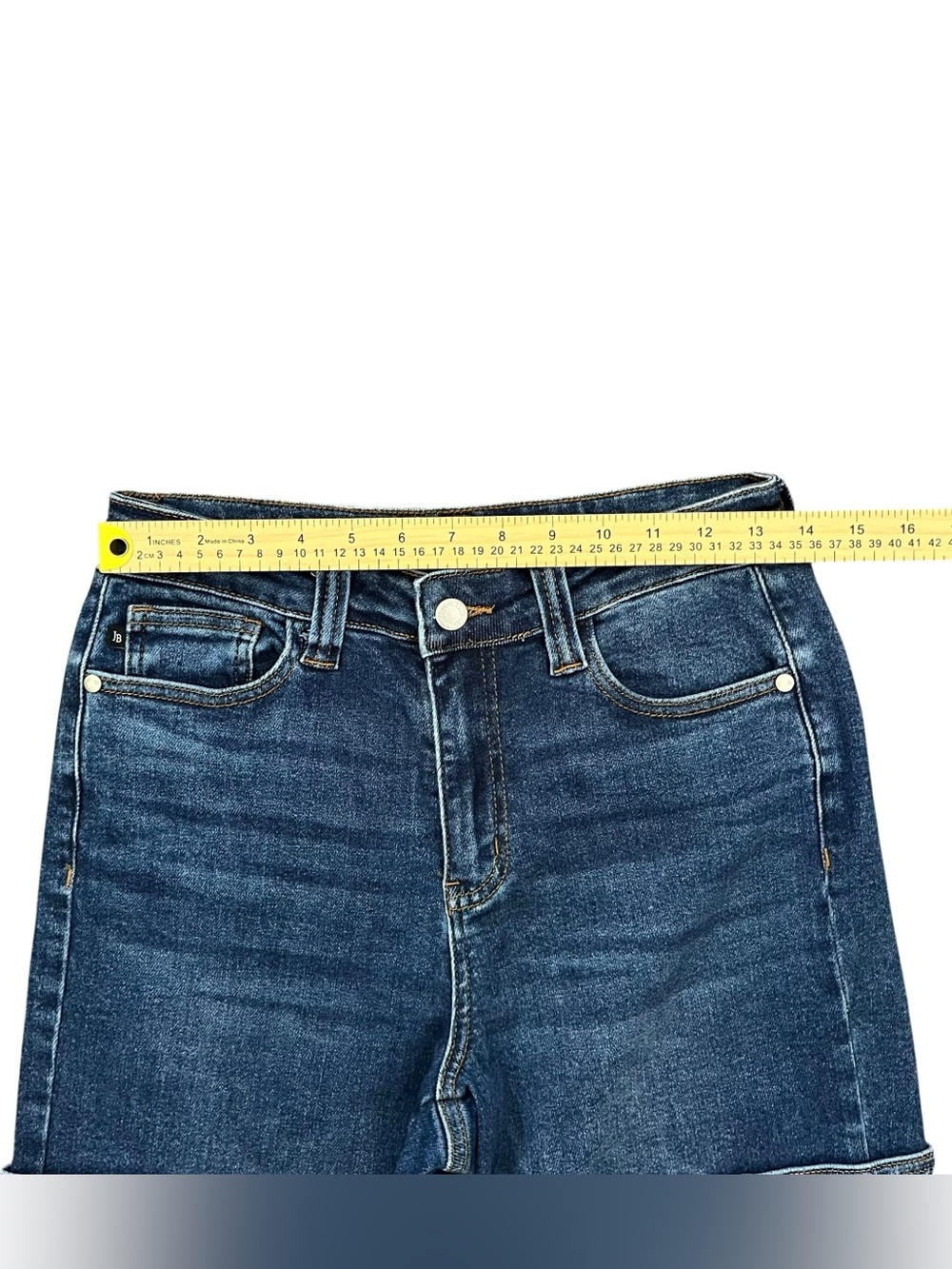 Judy Blue High Rise Wide Leg Cargo Pocket Jeans Dark Wash Size 5/27 - Picture 7 of 12